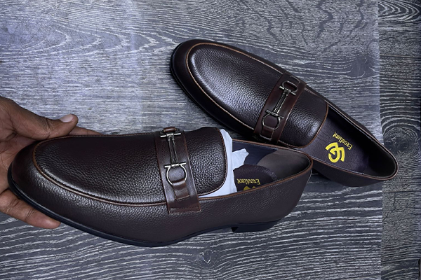 Rosiix Italian Leather Men's Shoes (Brown)